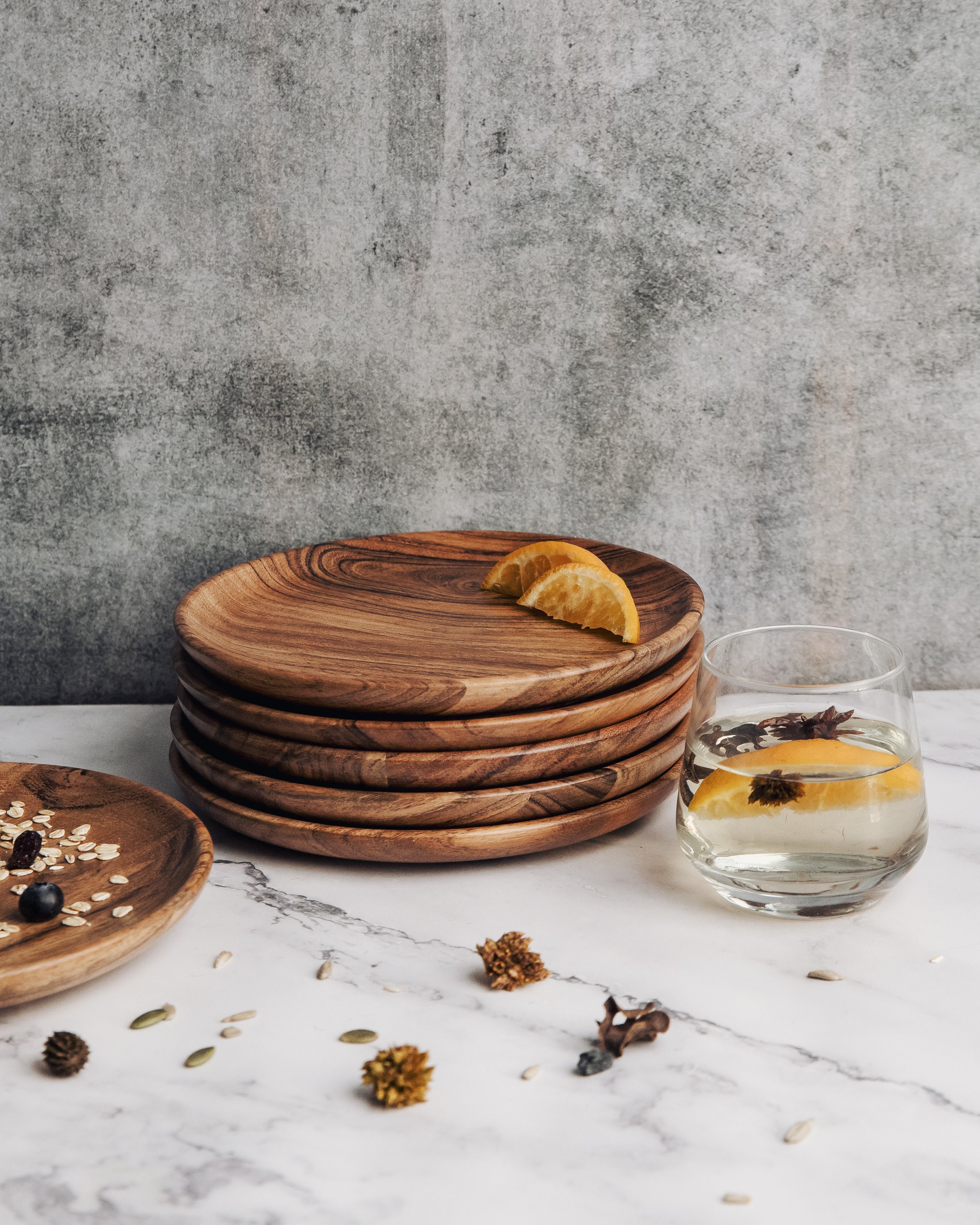 Dune Acacia Plates Set of 6 Small - Our Better Planet