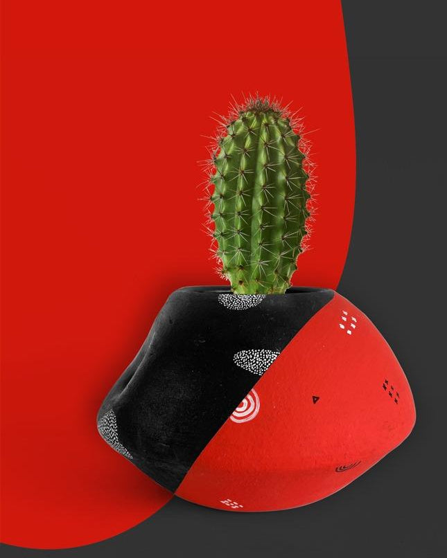 Earth Heart Crimson Black Planter - Our Better Planet