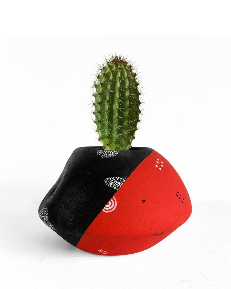 Earth Heart Crimson Black Planter - Our Better Planet