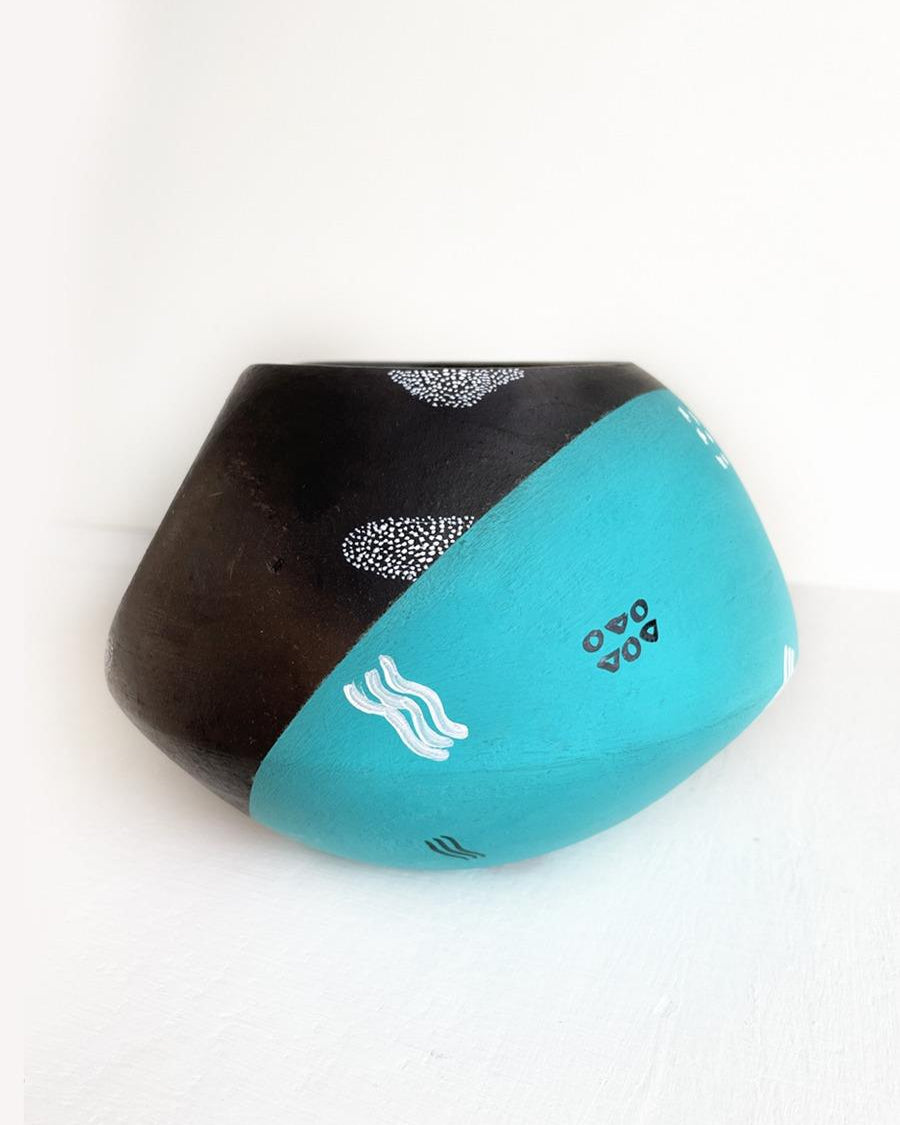 Earth Heart Raven Blue Planter - Our Better Planet