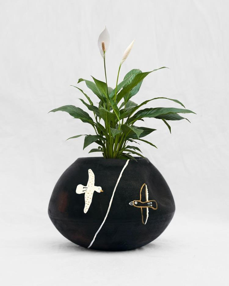 Earth Heart The Sky - Smoked Handmade Terracotta Planters - Our Better Planet