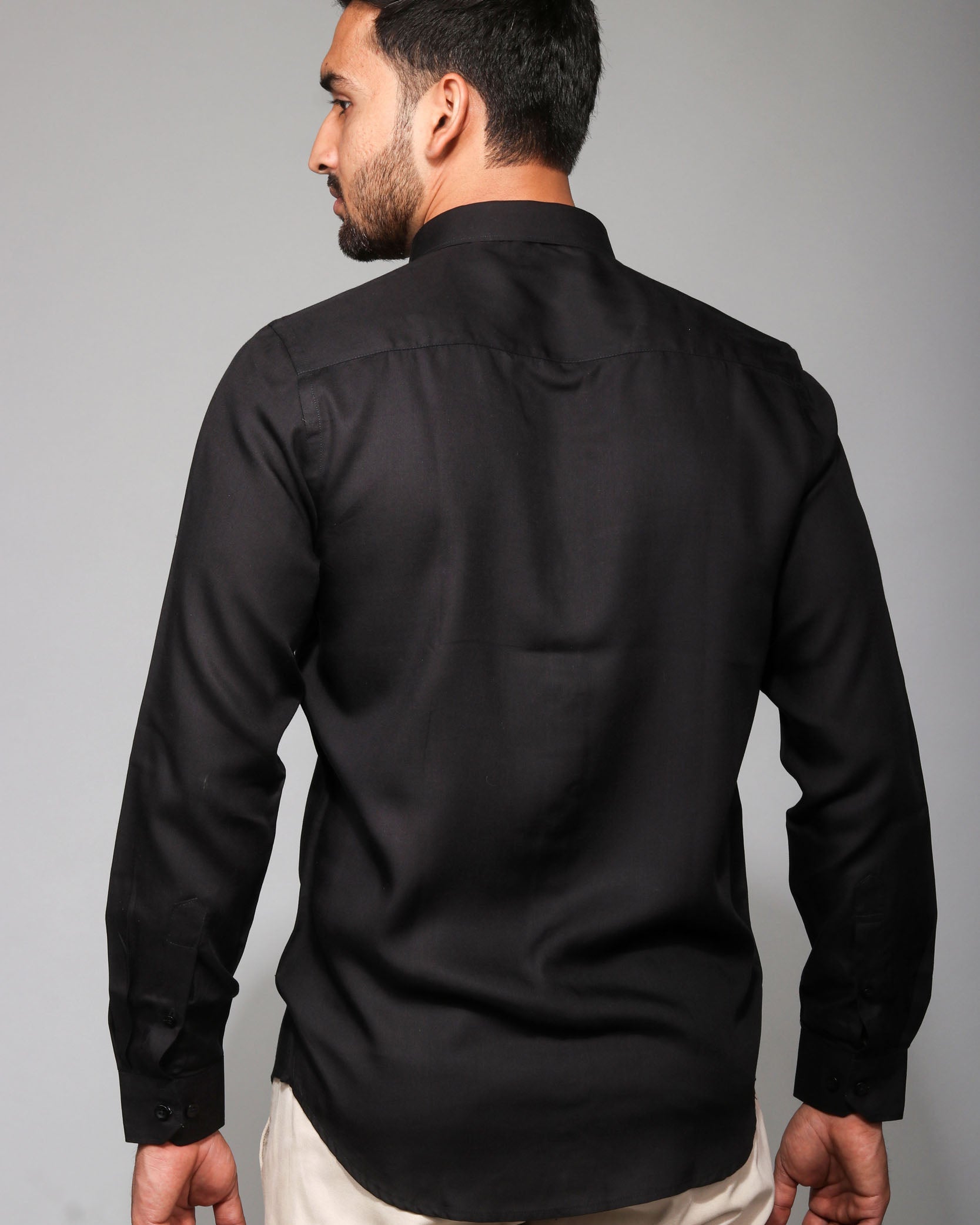 Earthy Route TENCEL- Lyocell Jet Black Full Sleeve Shirt - Our Better Planet