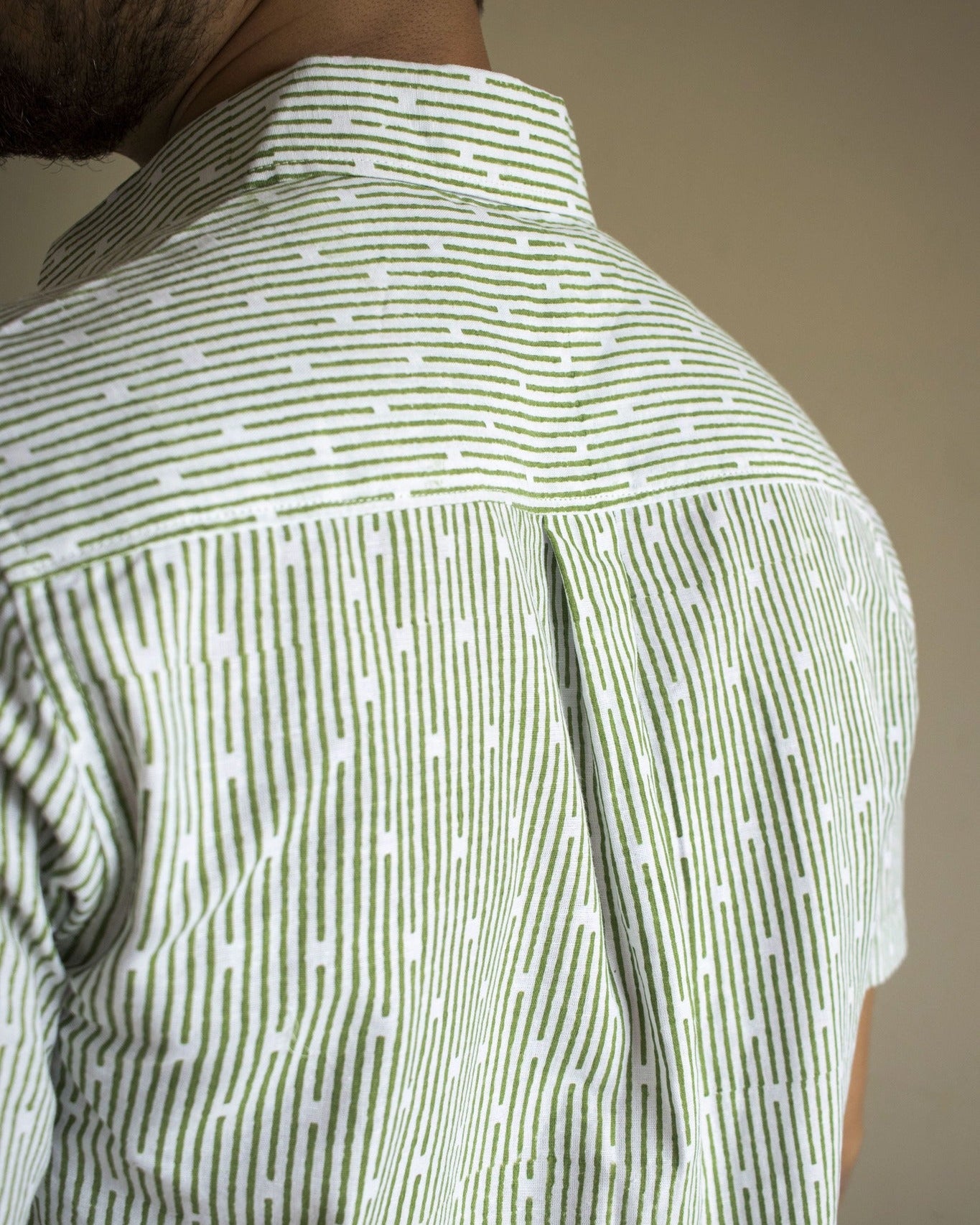 Earthy Route TENCEL- Lyocell Linen Green Lakeer Half Sleeve Shirt - Our Better Planet