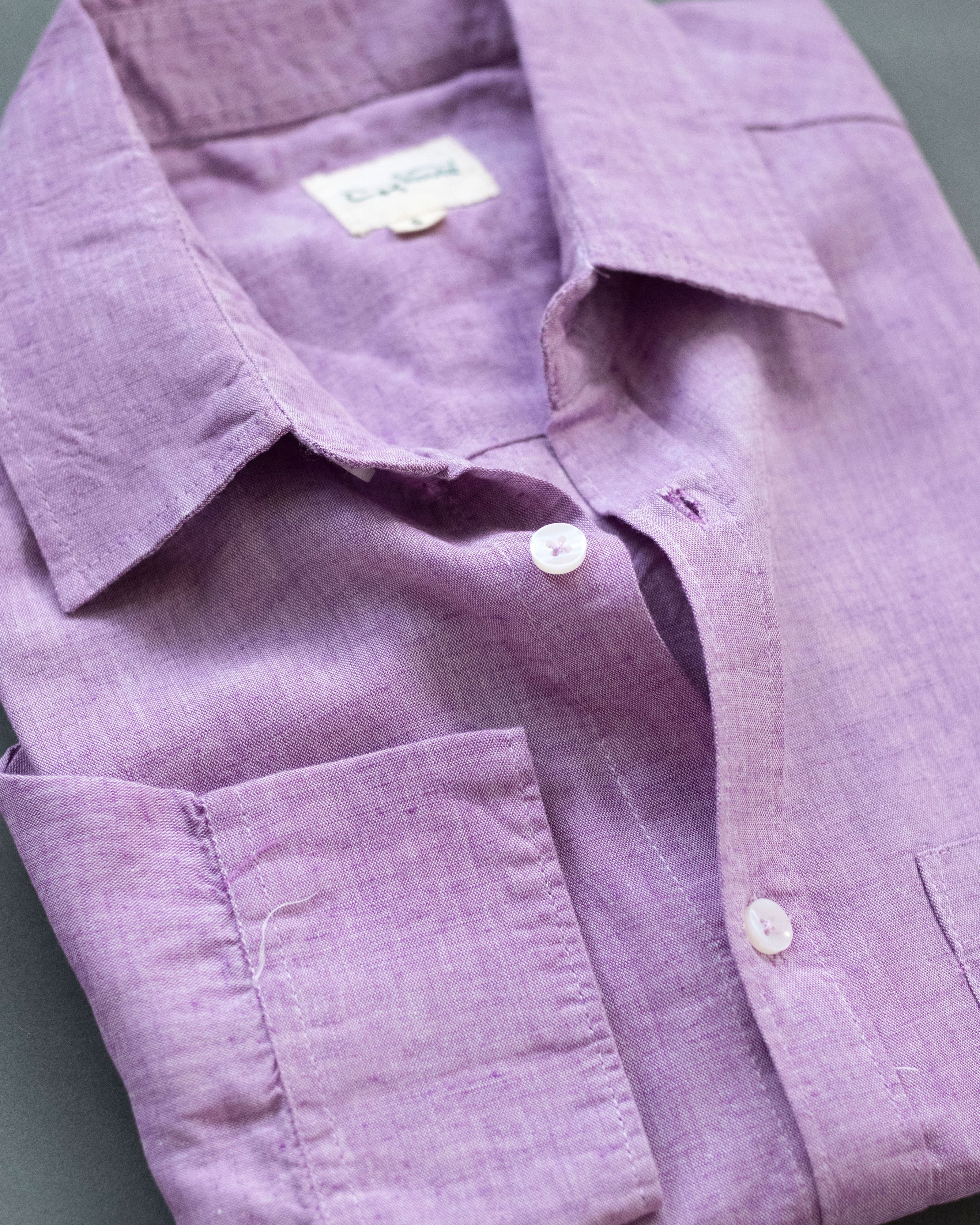 Earthy Route TENCEL- Lyocell Linen Lavender Full Sleeve Shirt - Our Better Planet