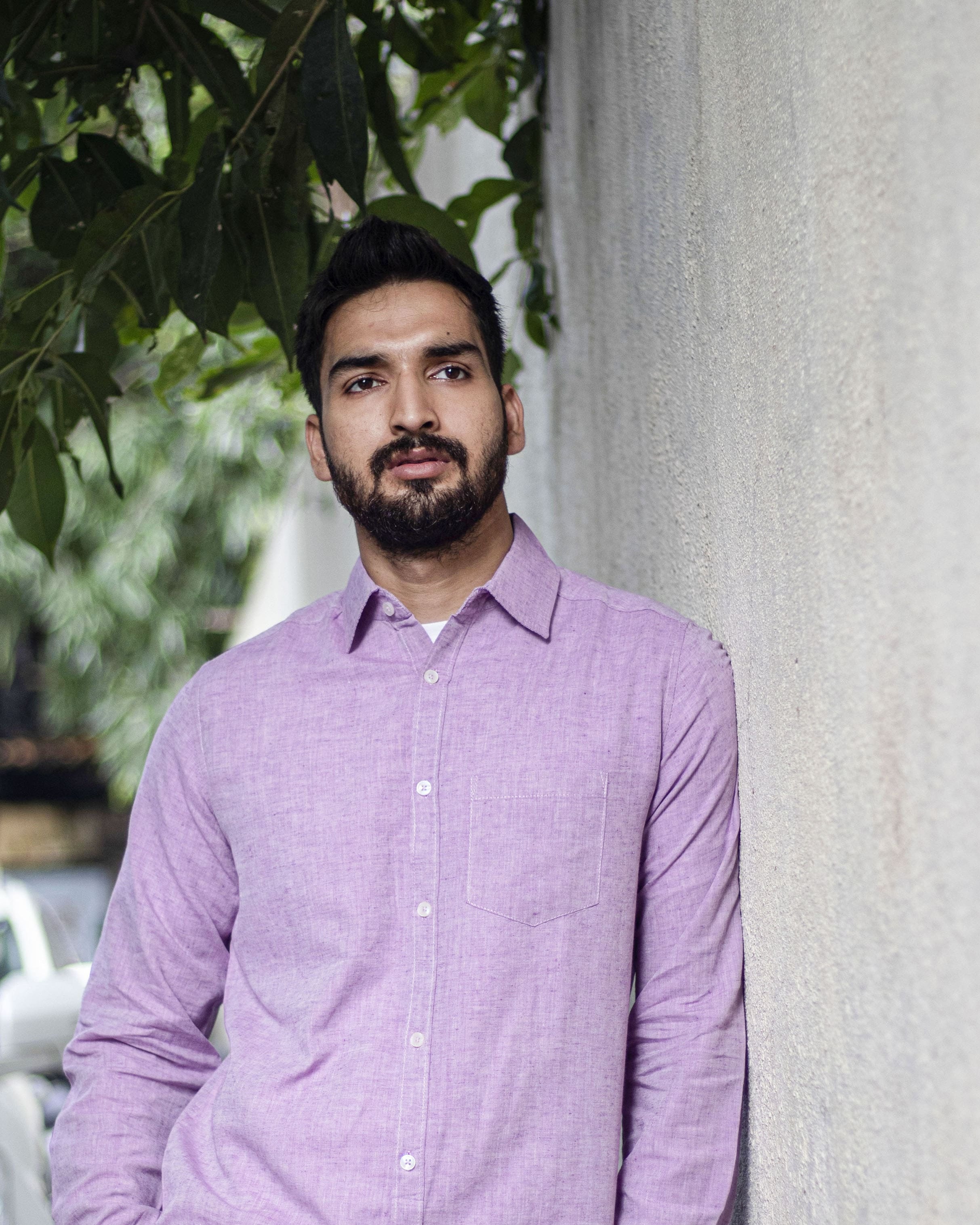 Earthy Route TENCEL- Lyocell Linen Lavender Full Sleeve Shirt - Our Better Planet