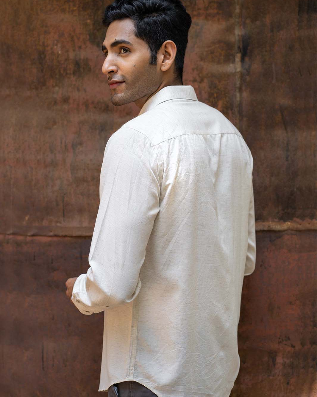 Earthy Route TENCEL- Lyocell Linen Natural Full Sleeve Shirt - Our Better Planet