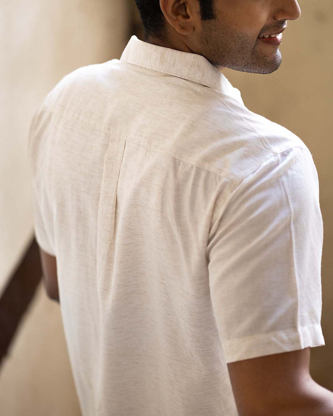 Earthy Route TENCEL- Lyocell Linen Natural Half Sleeve Shirt - Our Better Planet