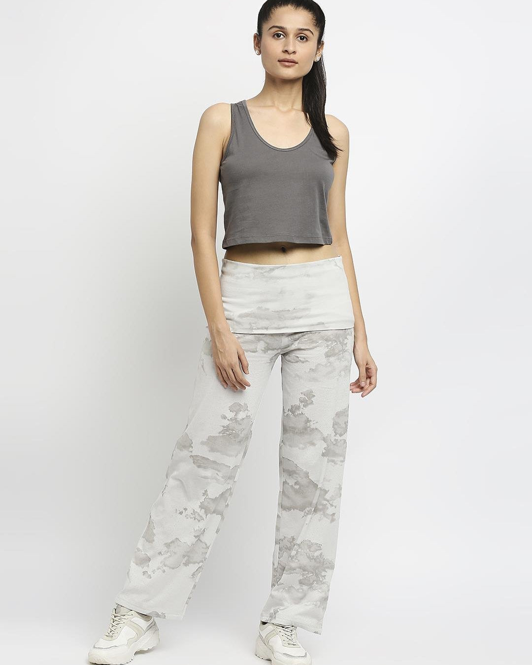 Effy Crop Top In Grey Solid - Our Better Planet