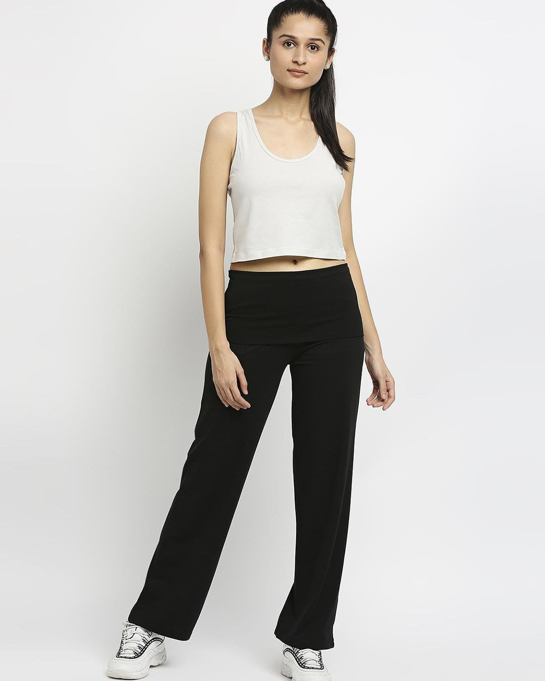 Effy Crop Top In Neutral Solid - Our Better Planet