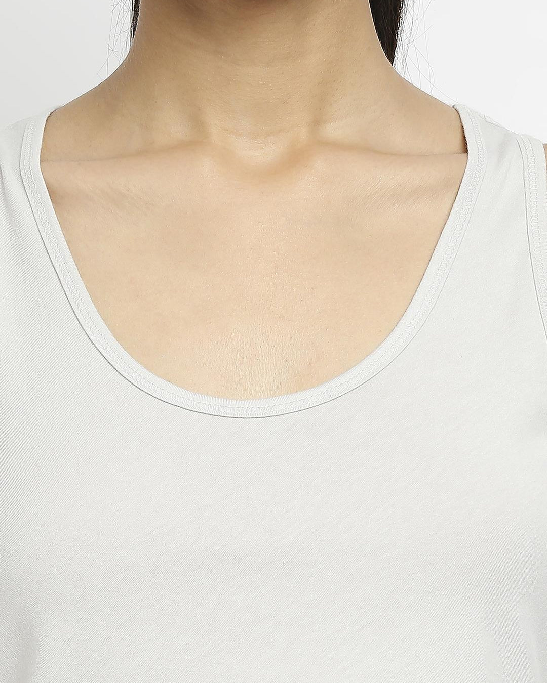 Effy Crop Top In Neutral Solid - Our Better Planet