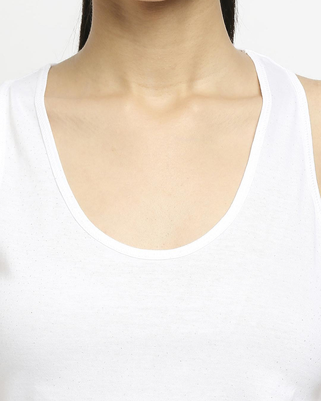 Effy Crop Top In White Glitter Print - Our Better Planet