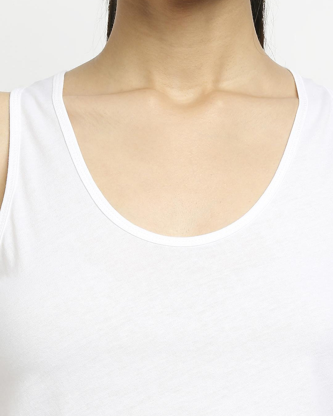 Effy Crop Top In White Solid - Our Better Planet