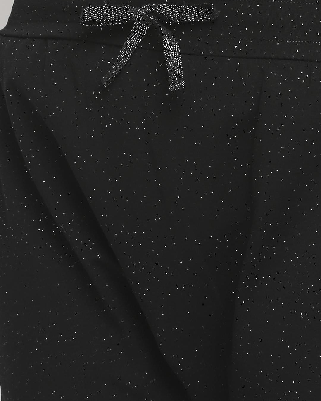 Effy Drop Crotch Pant In Black Glitter - Our Better Planet