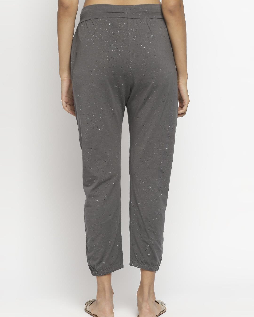 Effy Drop Crotch Pant In Grey Glitter - Our Better Planet