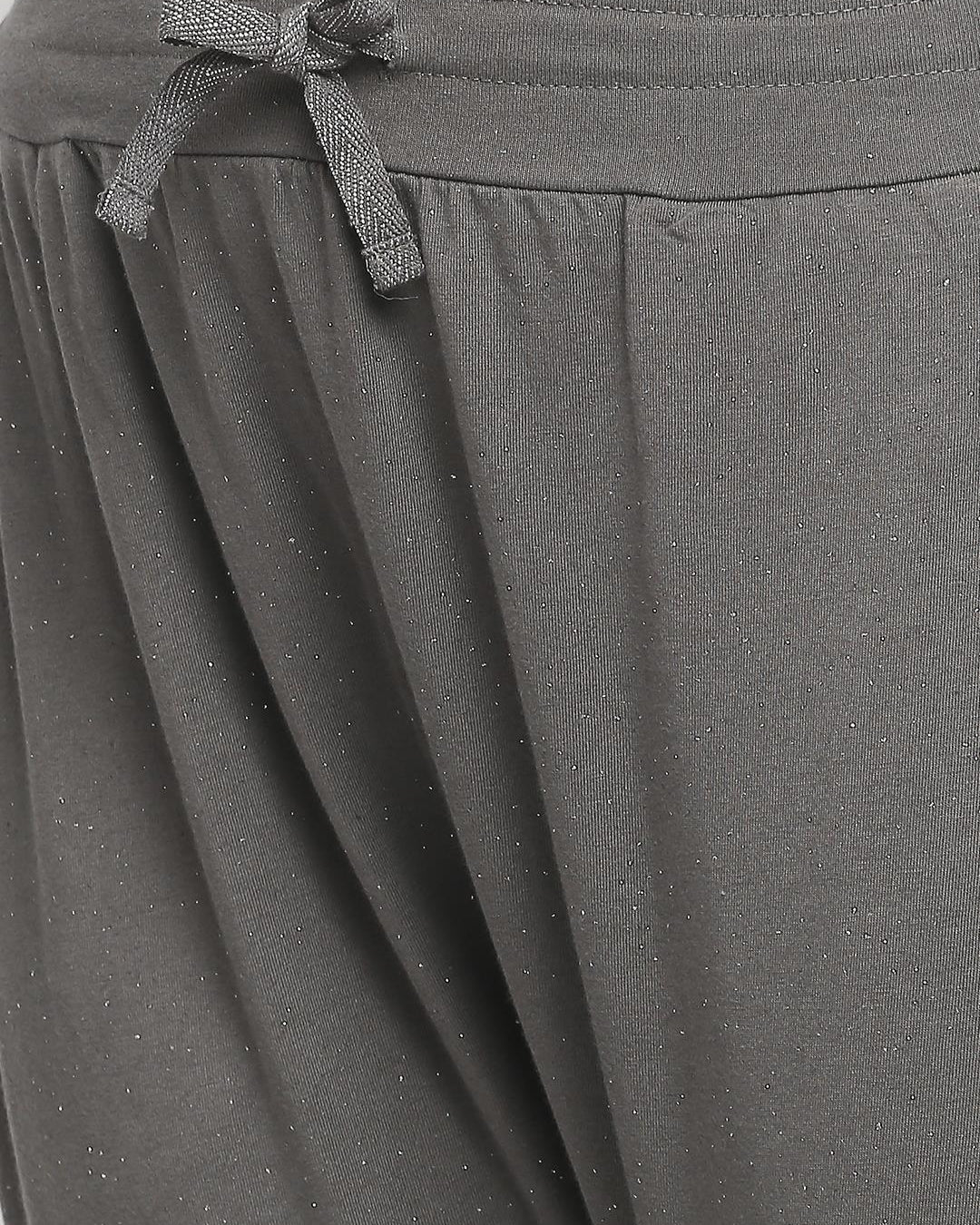 Effy Drop Crotch Pant In Grey Glitter - Our Better Planet