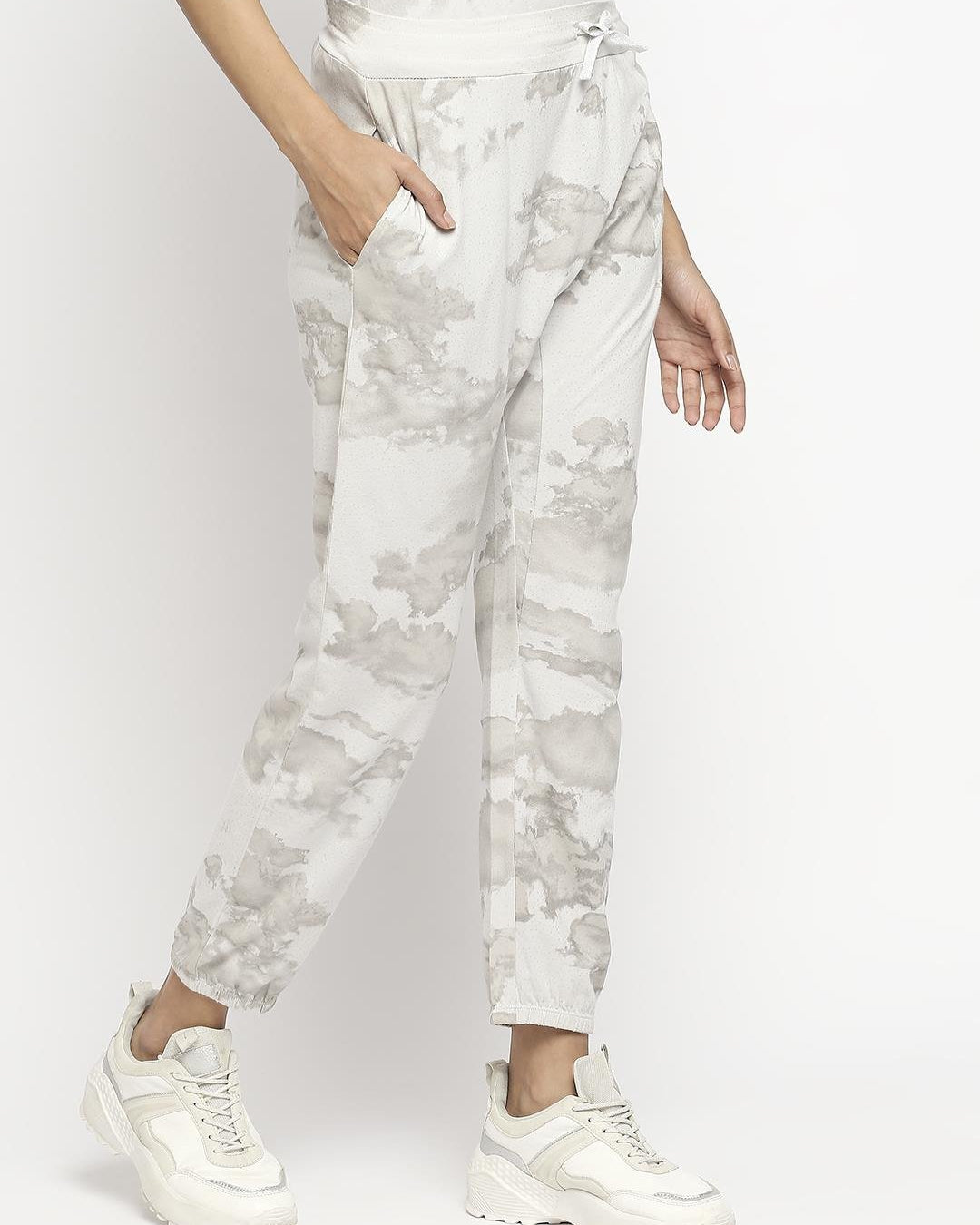 Effy Drop Crotch Pant In Neutral Cloud Glitter - Our Better Planet
