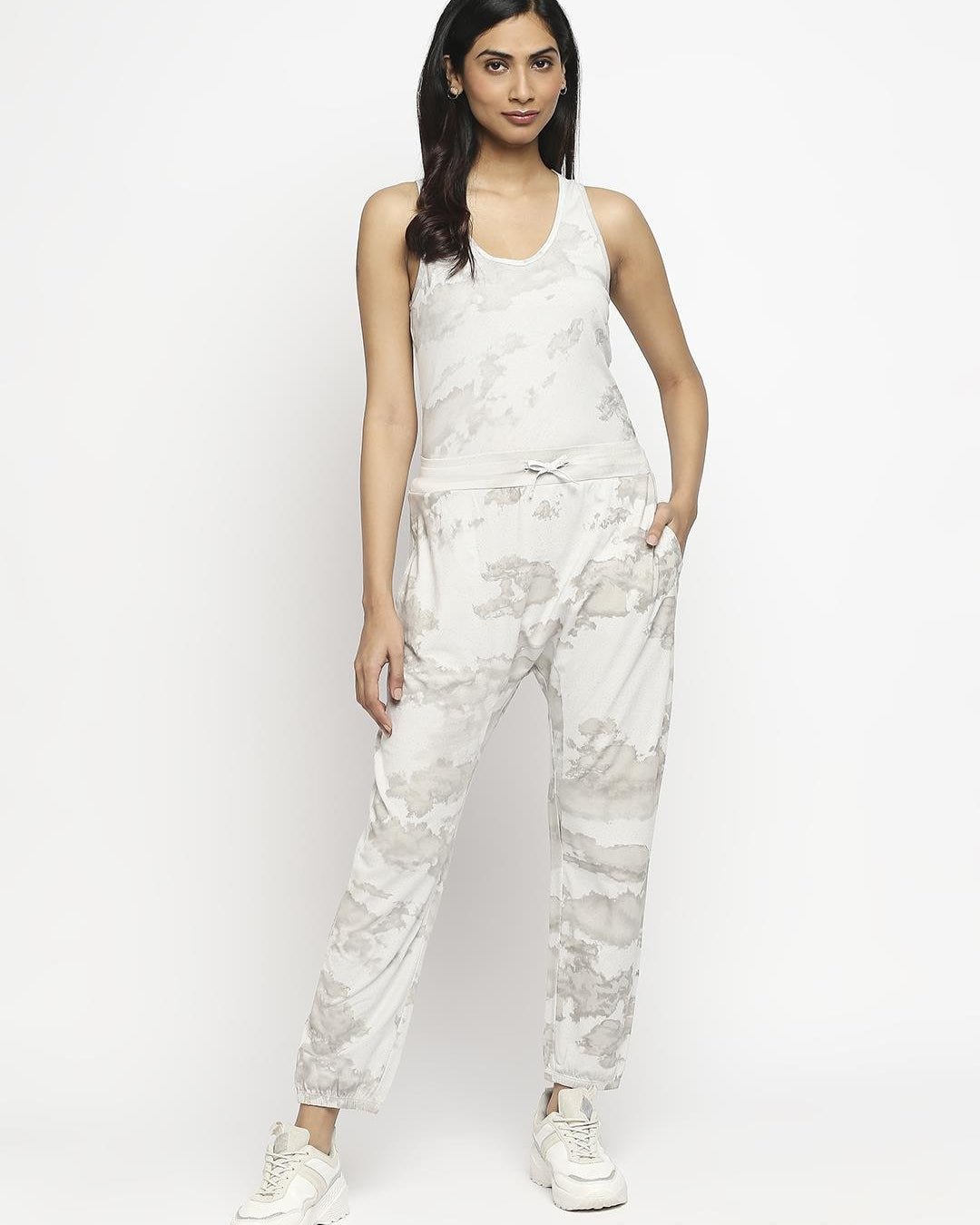 Effy Drop Crotch Pant In Neutral Cloud Glitter - Our Better Planet