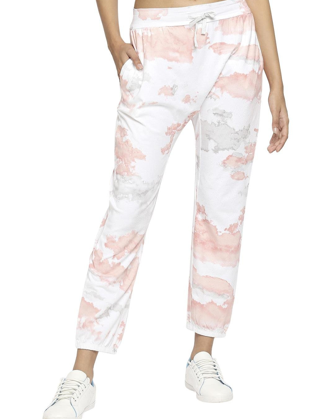 Effy Drop Crotch Pant In White Cloud Glitter - Our Better Planet