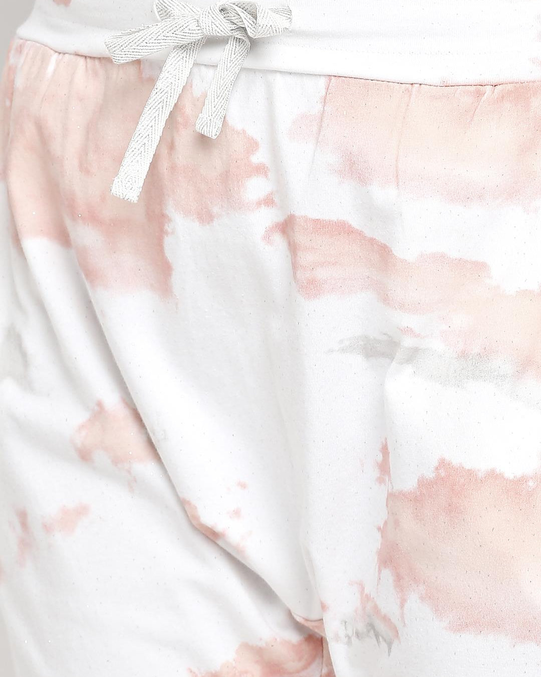 Effy Drop Crotch Pant In White Cloud Glitter - Our Better Planet