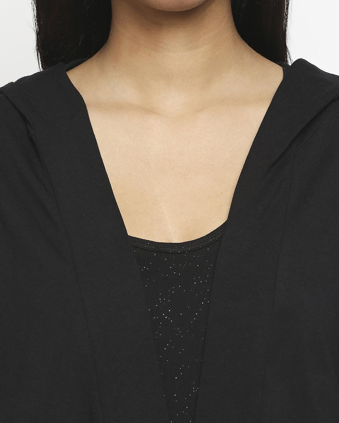 Effy Hoodie in black solid - Our Better Planet