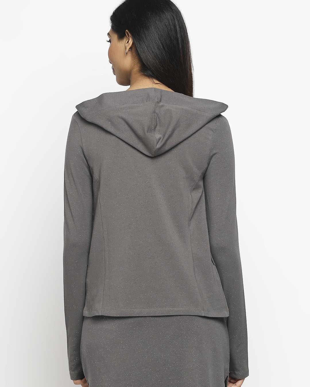 Effy Hoodie in grey glitter - Our Better Planet