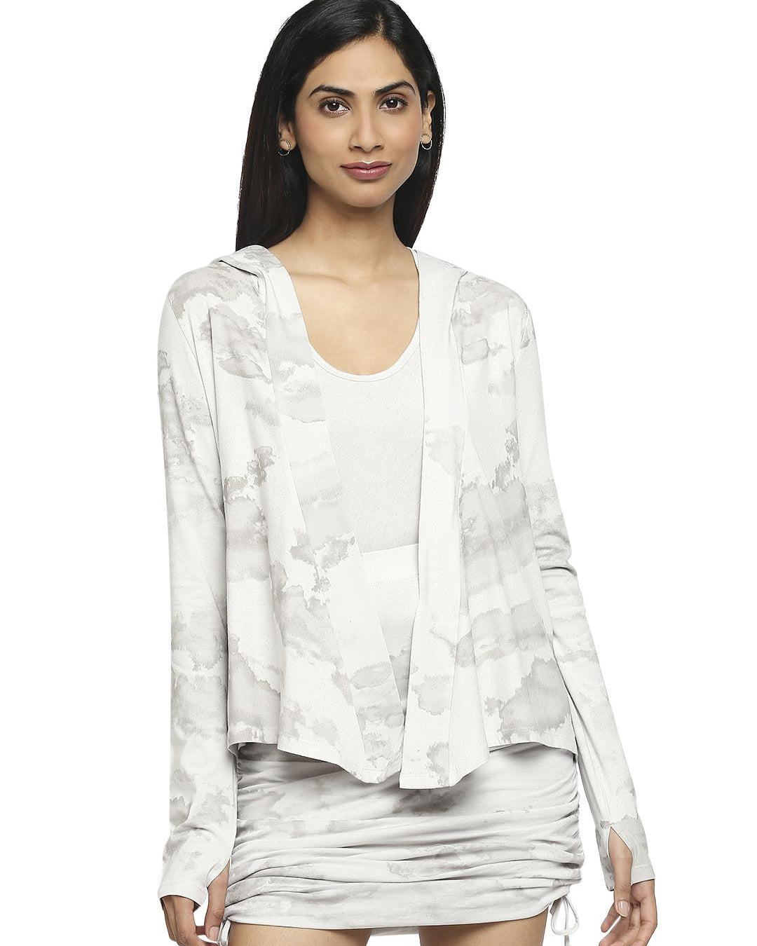 Effy Hoodie in neutral cloud glitter - Our Better Planet