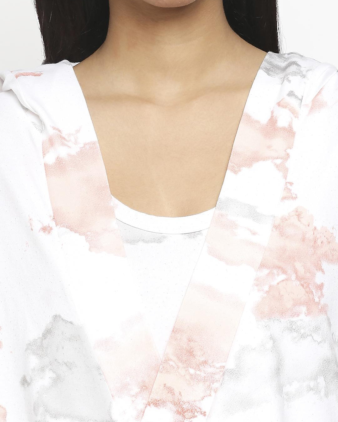 Effy Hoodie in white cloud glitter - Our Better Planet