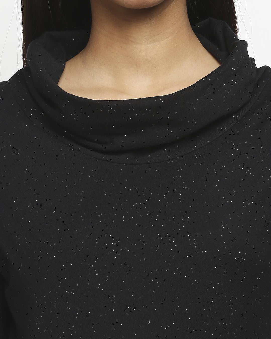 Effy Long Sleeve Top in Black glitter - Our Better Planet