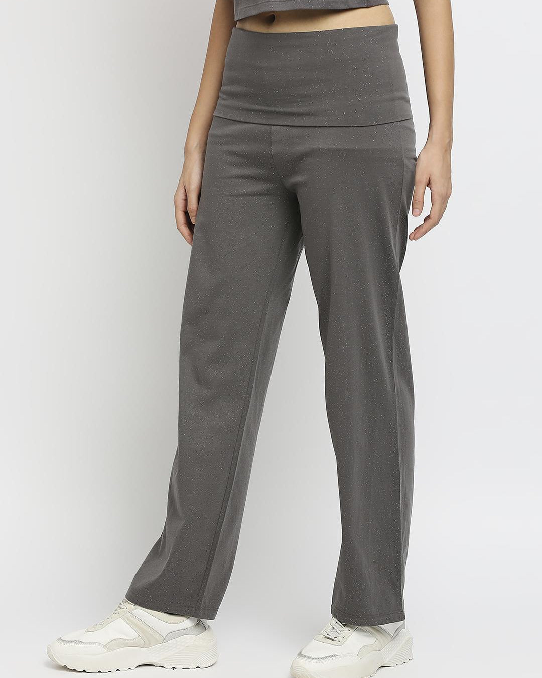 Effy Roll Top Pant in Grey Solid - Our Better Planet