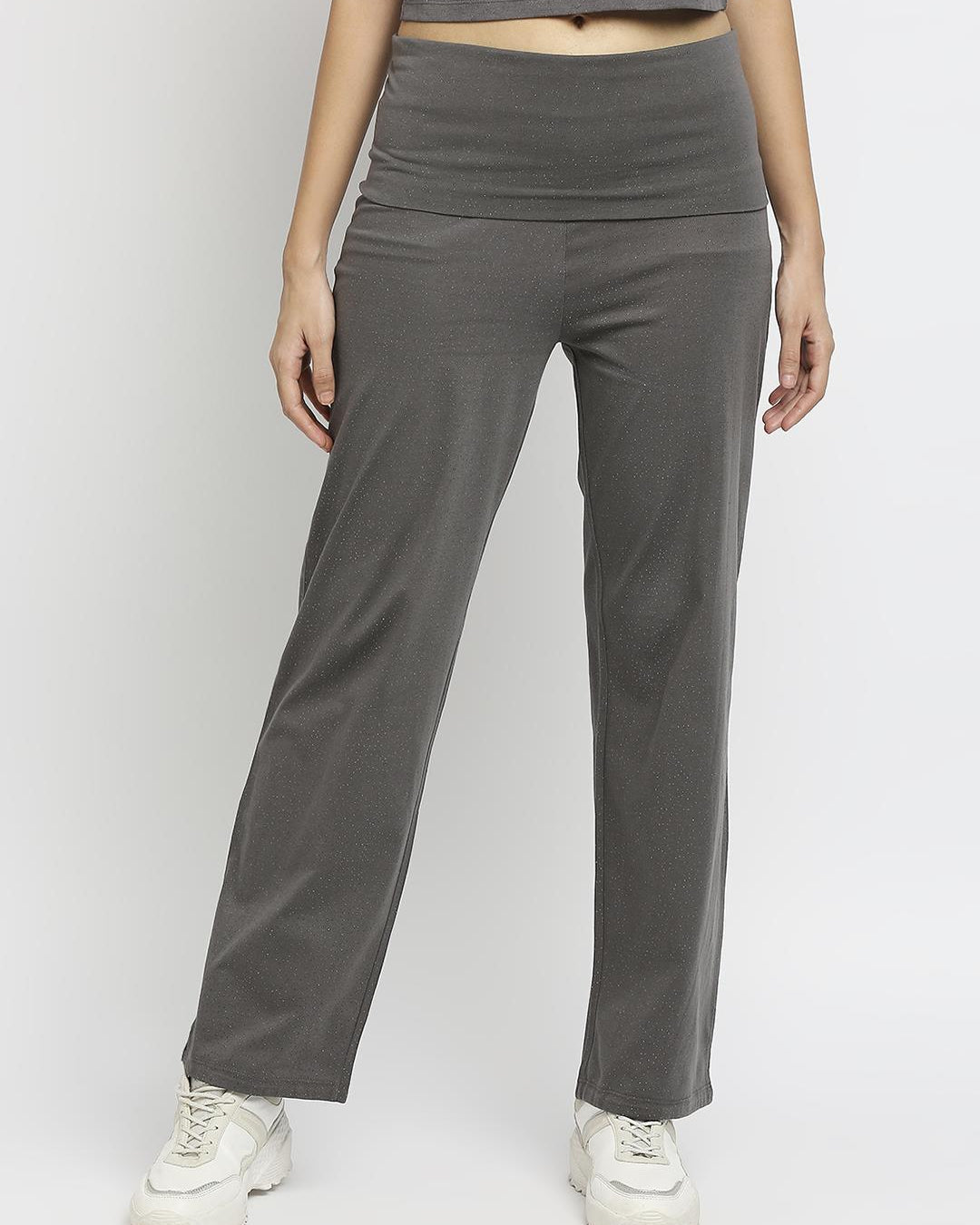 Effy Roll Top Pant in Grey Solid - Our Better Planet