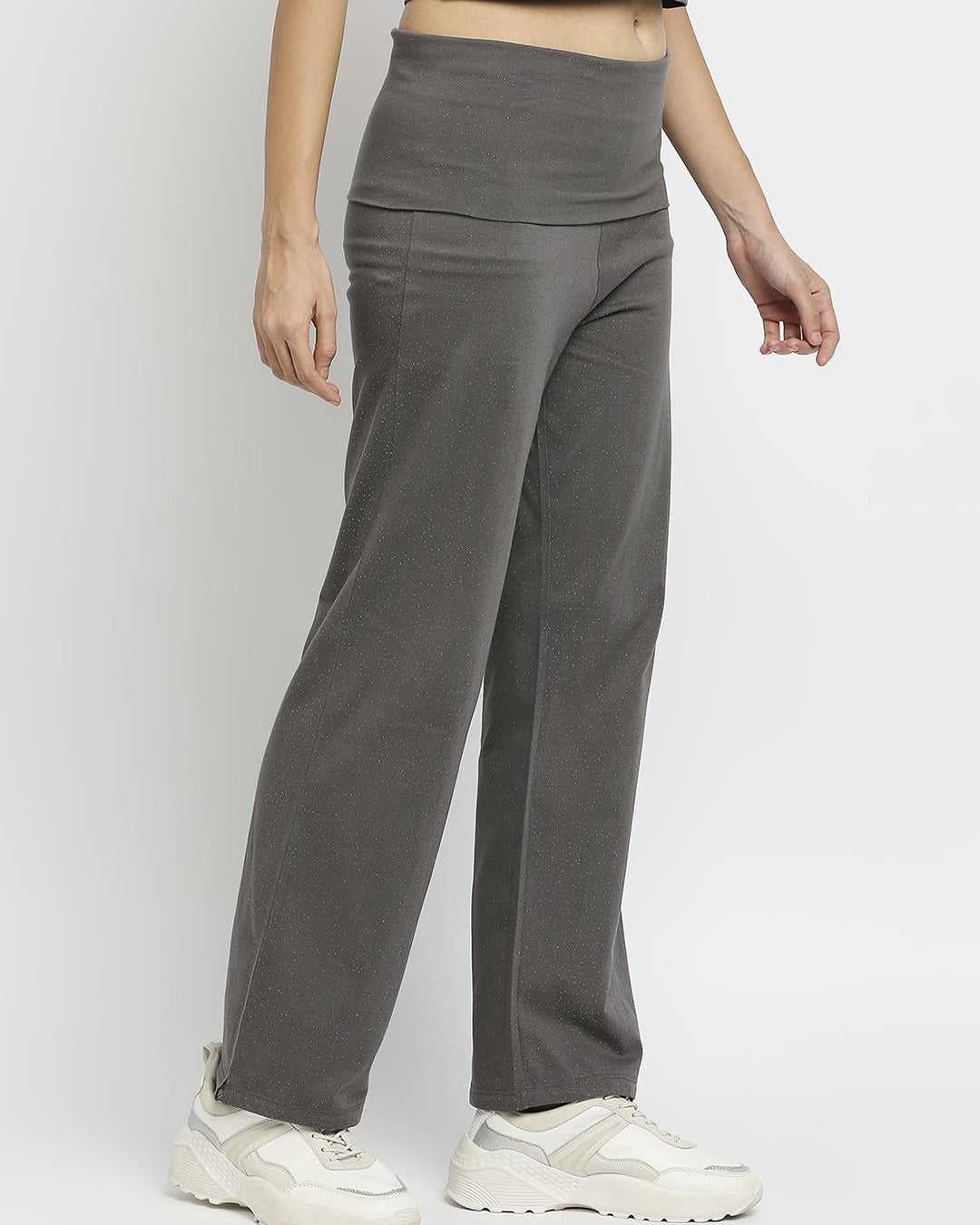 Effy Roll Top Pant in Grey Solid - Our Better Planet