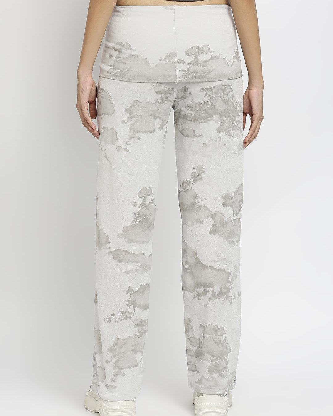 Effy Roll Top Pant In Netural Cloud Glitter - Our Better Planet