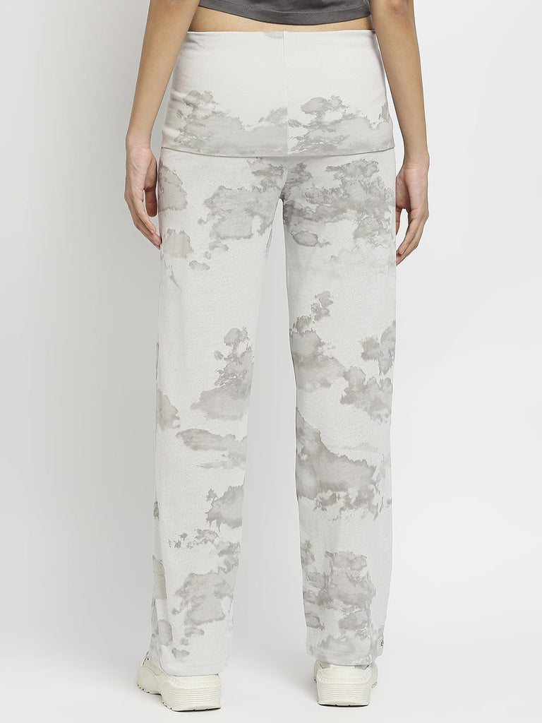 Effy Roll Top Pant In Netural Cloud Glitter - Our Better Planet