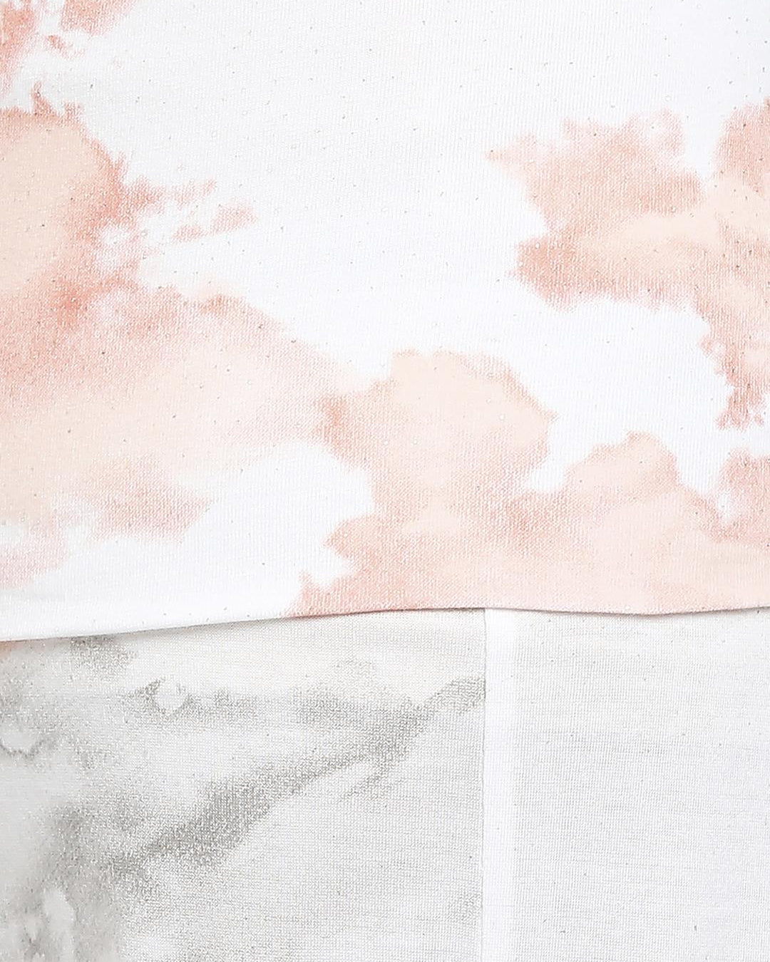 Effy Roll Top Pant In White Cloud Glitter - Our Better Planet