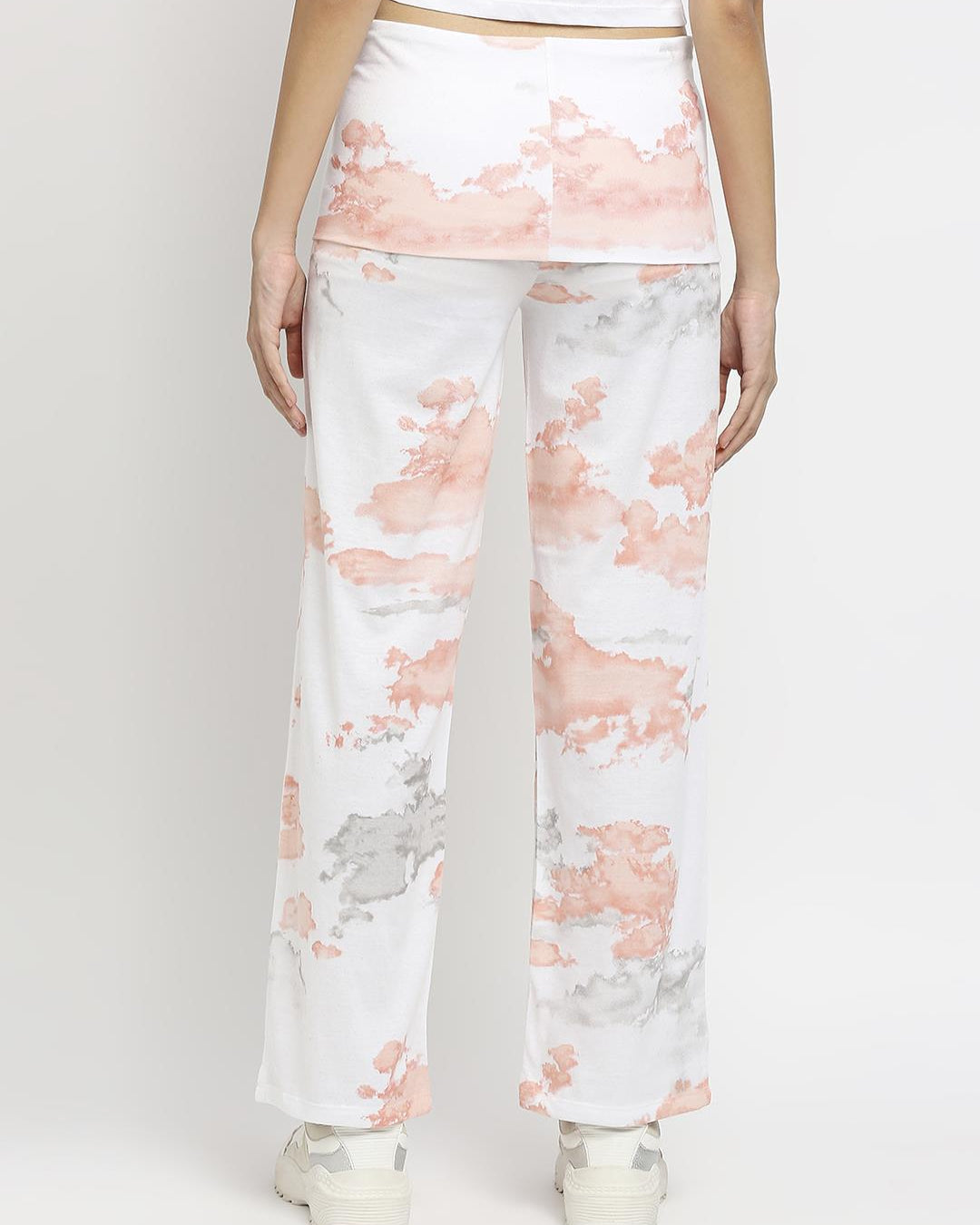 Effy Roll Top Pant In White Cloud Glitter - Our Better Planet