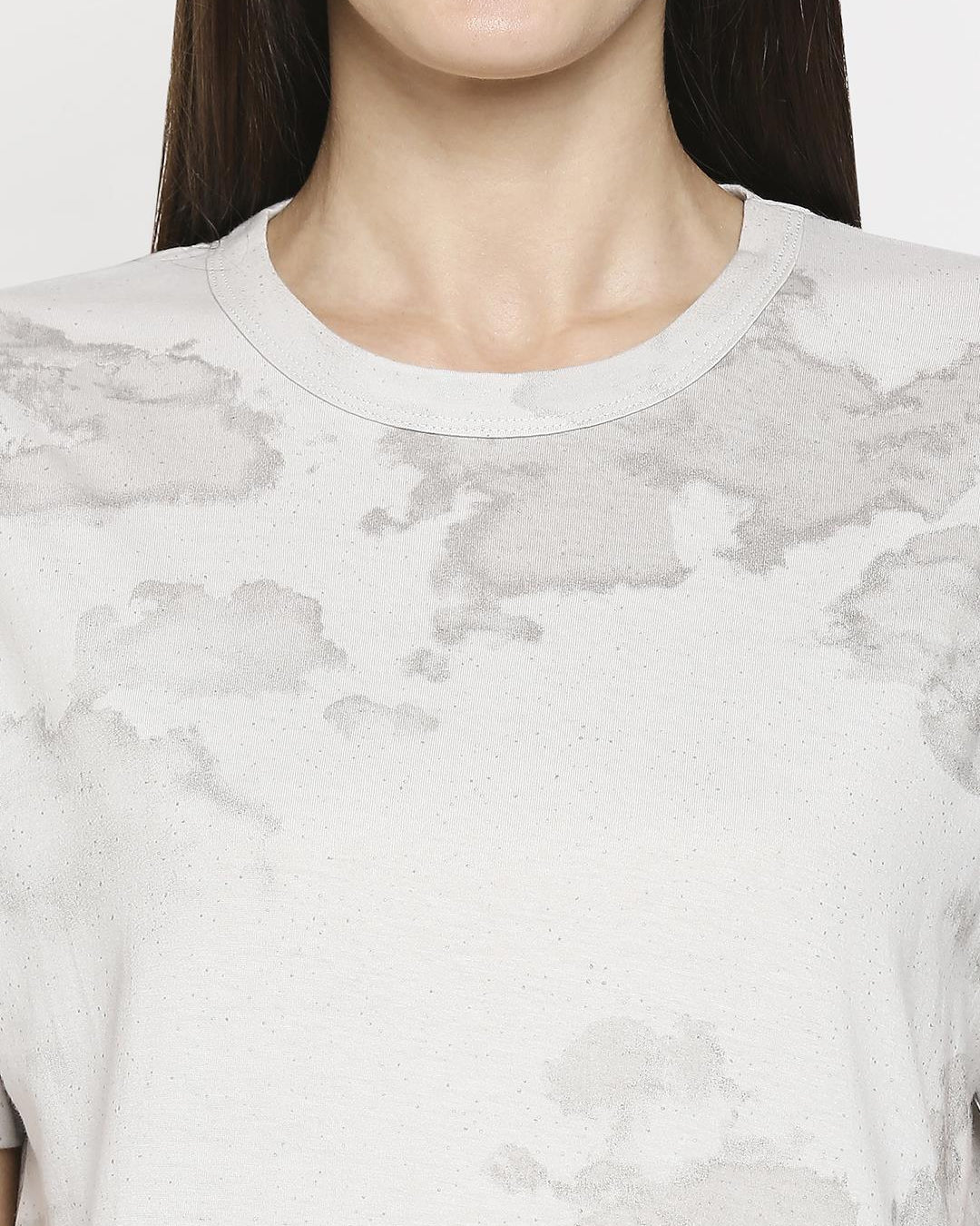 Effy T- Shirt in neutral cloud glitterprint - Our Better Planet