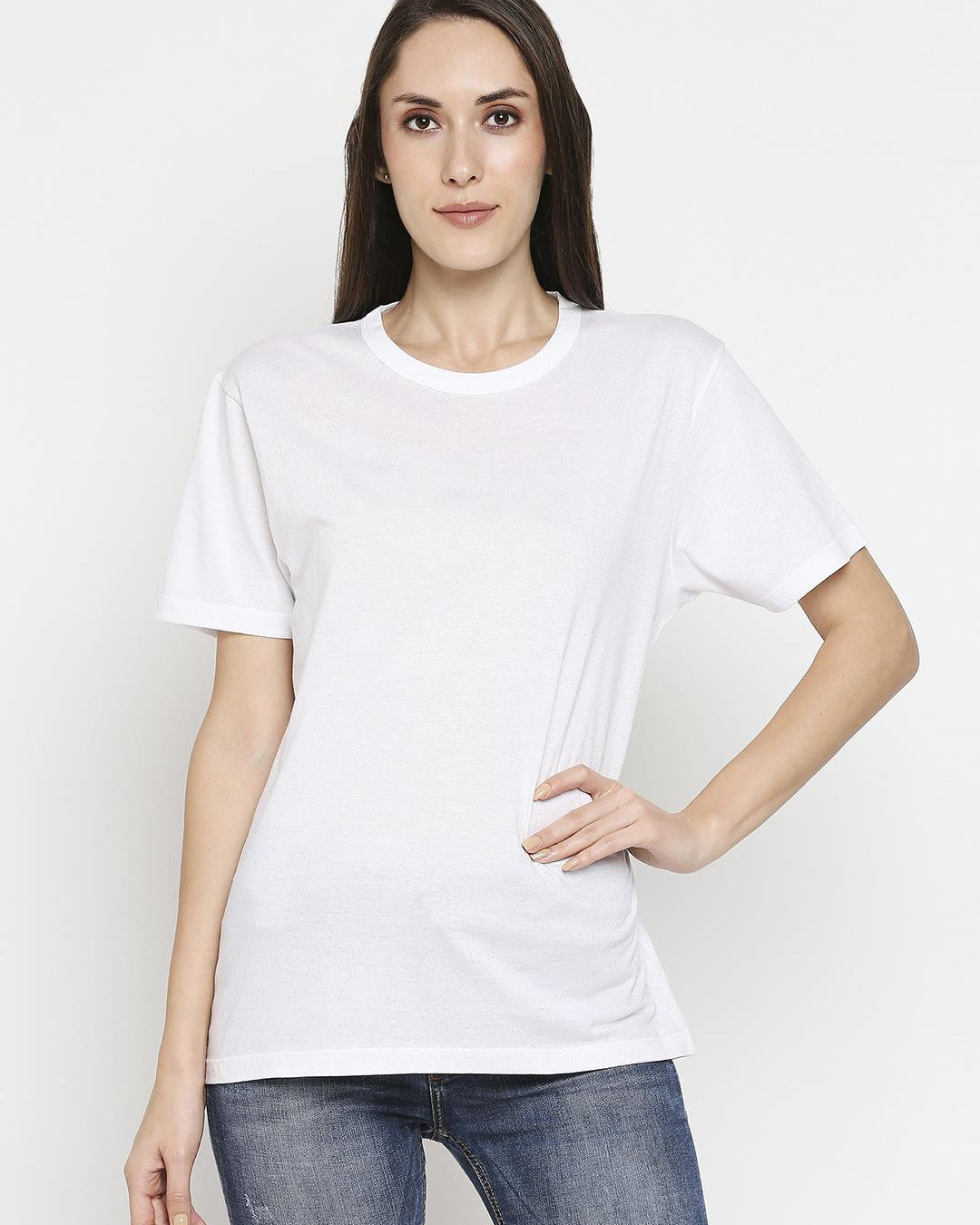 Effy T- Shirt in White Glitter Print - Our Better Planet