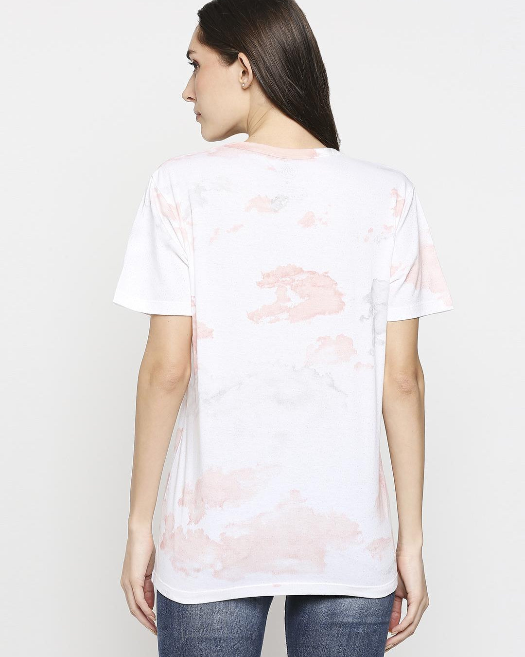 Effy T- Shirt in whitr cloud glitterprint - Our Better Planet