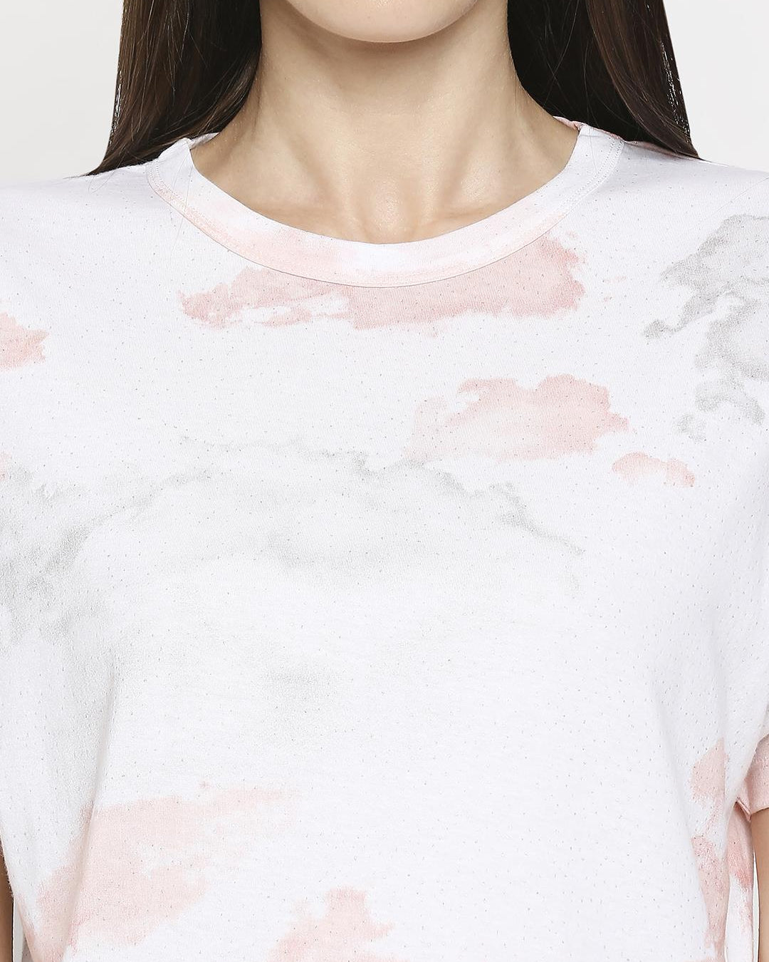 Effy T- Shirt in whitr cloud glitterprint - Our Better Planet