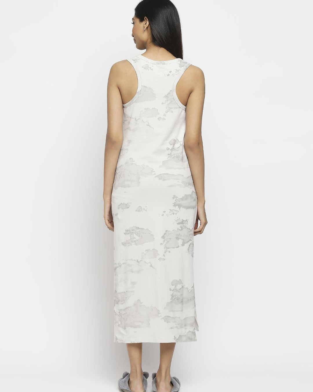 Effy Tank Dress In Neutral Cloud Glitter - Our Better Planet