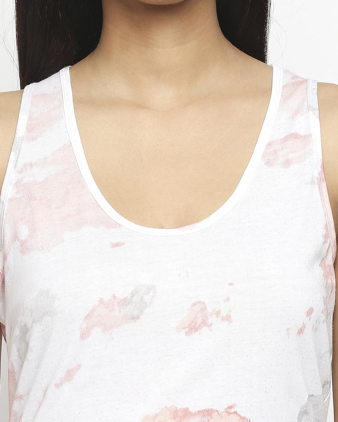 Effy Tank Top In White Cloud Glitter - Our Better Planet
