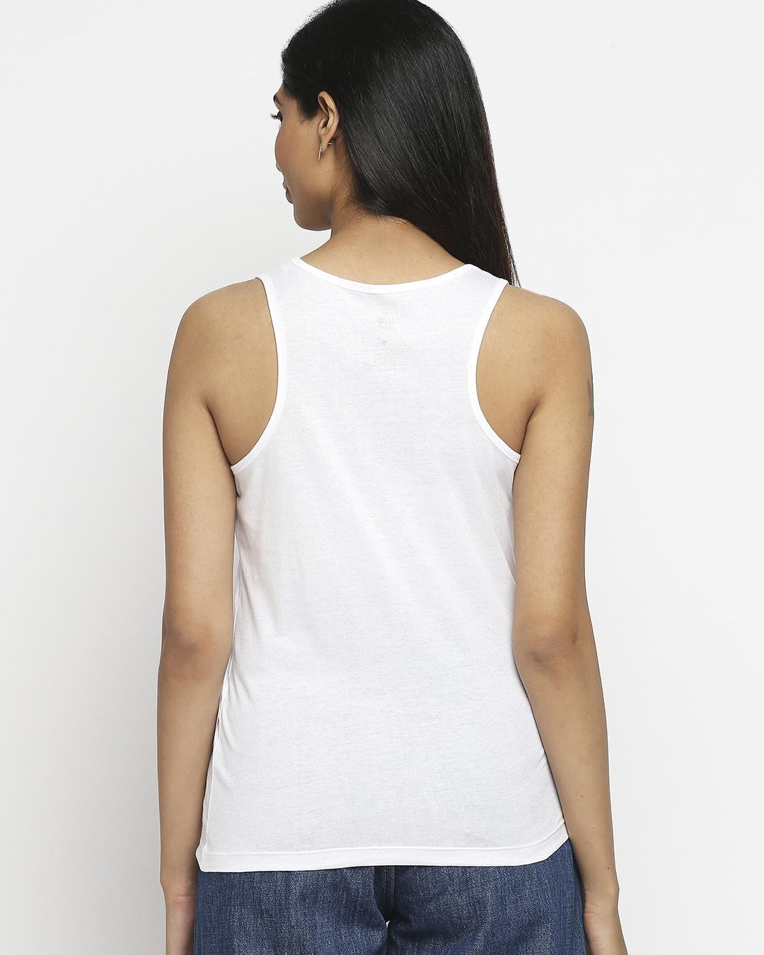 Effy Tank Top In White Glitter - Our Better Planet
