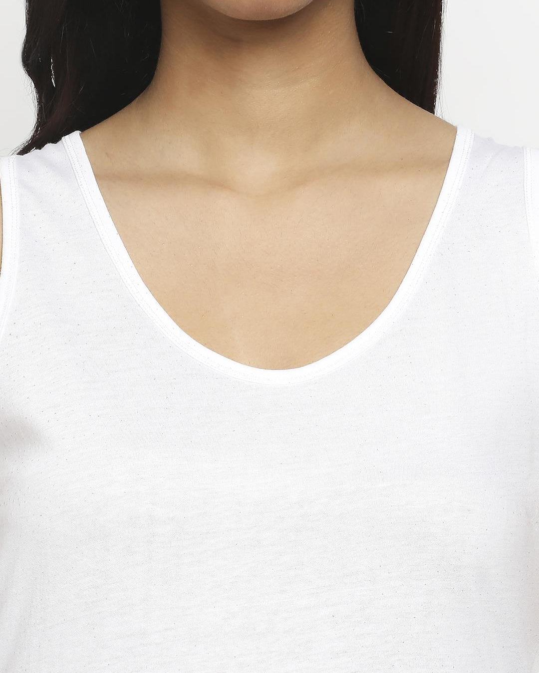 Effy Tank Top In White Glitter - Our Better Planet