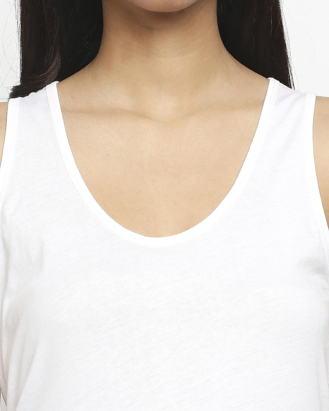 Effy Tank Top In White Solid - Our Better Planet