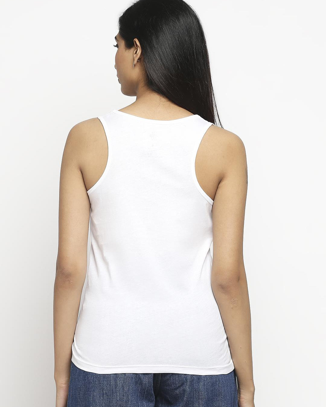 Effy Tank Top In White Solid - Our Better Planet