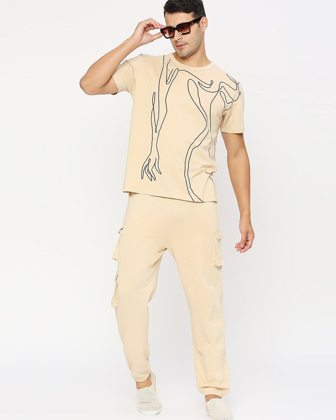 Effy x Shakya sweatpants sand - Our Better Planet