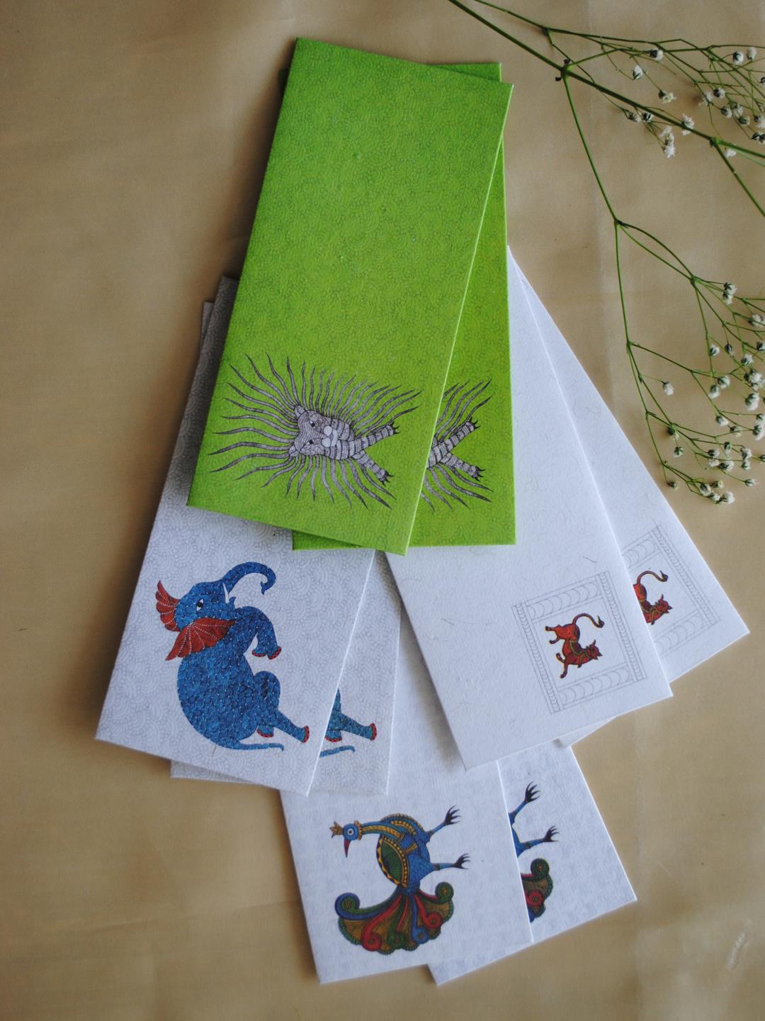 Ekibeki Ekibeki Gond-Chitrakathi Envelopes - Set of 8 - Our Better Planet