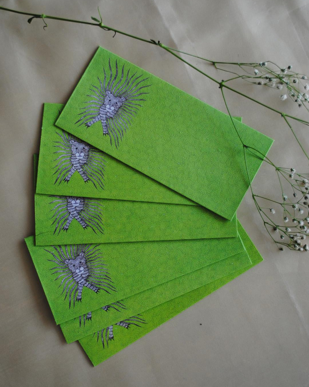 Ekibeki Ekibeki Gond Envelope - 6 Envelop - Green - Our Better Planet