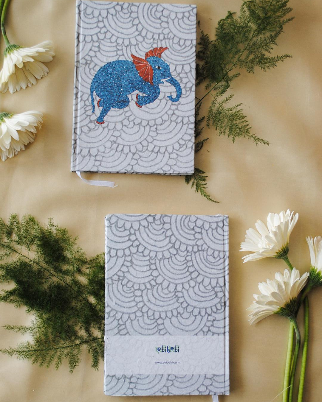 Ekibeki Ekibeki Gond Gajoba Journal 1Pcs Notebook White - Our Better Planet