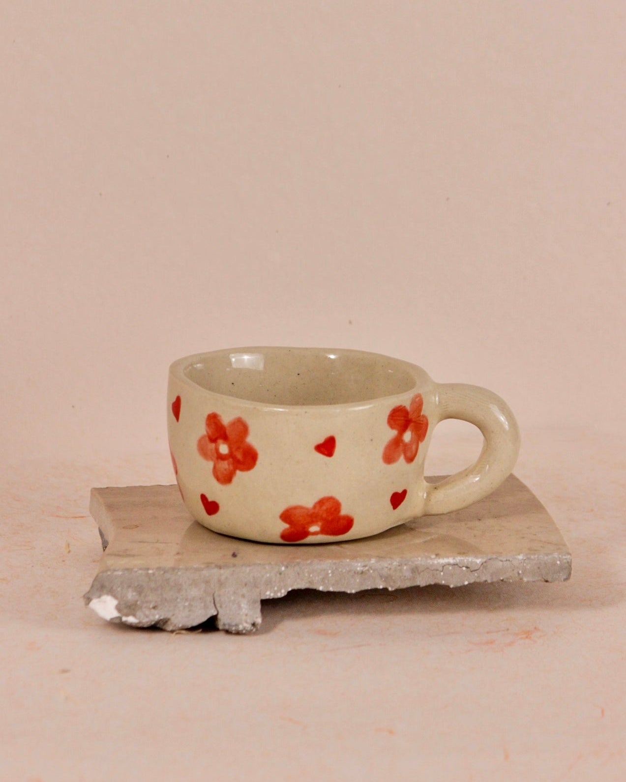 Floral Hand-painted Ceramic Coffee / Tea Cup - TOH - Our Better Planet